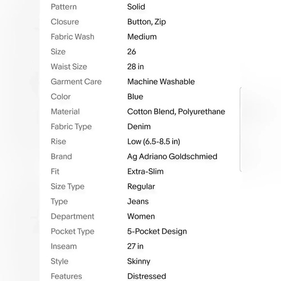 AG Adriano Goldschmied Stevie Legging Ankle Skinny Jeans - Picture 12 of 12